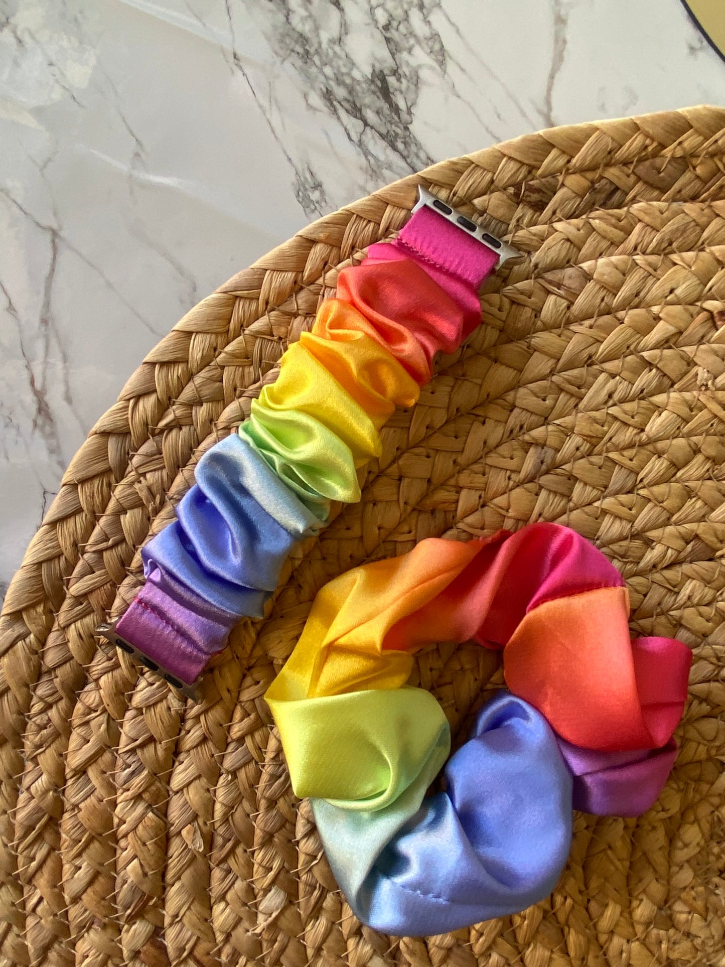 Correa tipo scrunchie + scrunchie